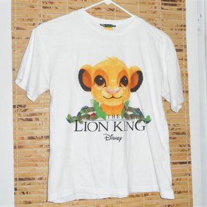 ZARA Disney Lion King Simba Women's White T-Shirt (*Tag Size: Small, *Short)